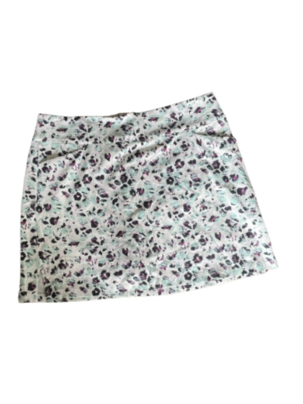 Lady Hagen Sea Glass Blue Leopard Print Skort